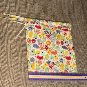 Little Monster Dry Wet Bag Children's Swim Diaper Waterproof Zipper Pouch